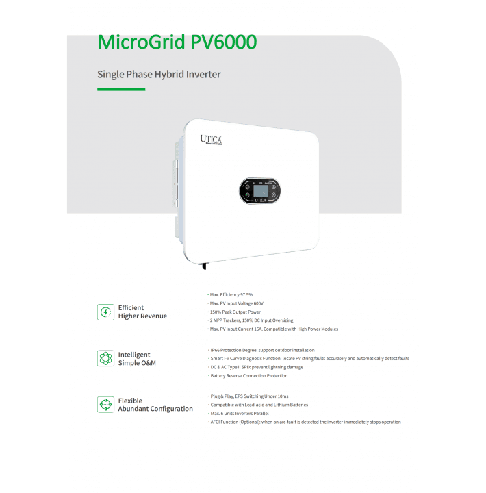 Hybrid Inverter with Li-ion Battery (PV6000) 3