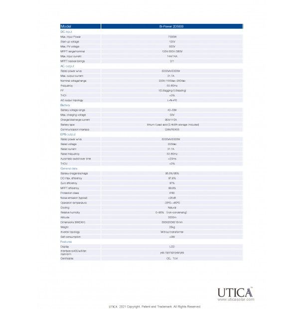 Hybrid Inverter with Li-ion Battery (PV6000) 5