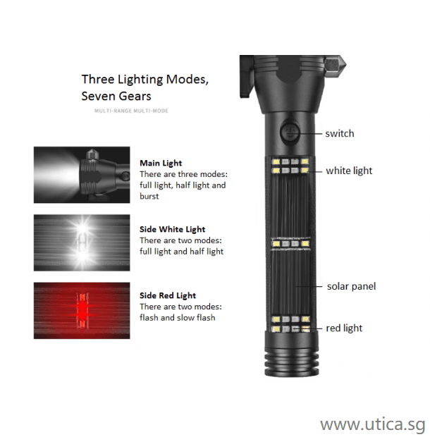 UTICA® Multi-Functional Flashlight 2